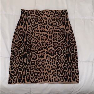 BCBG leopard bodycon skirt